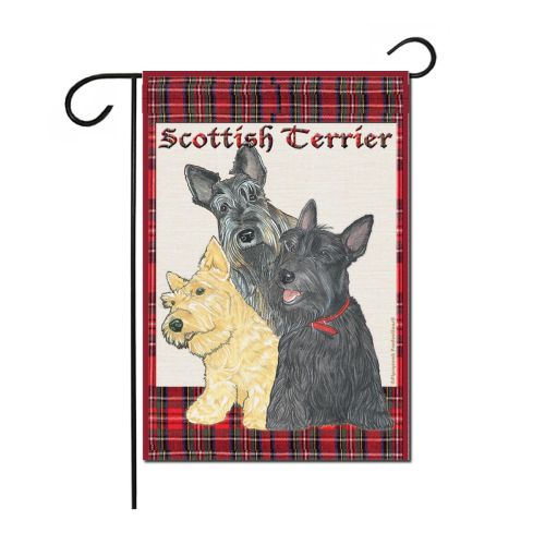 Scottish Terrier Scottie Garden Flag Double Sided 12” x 17”