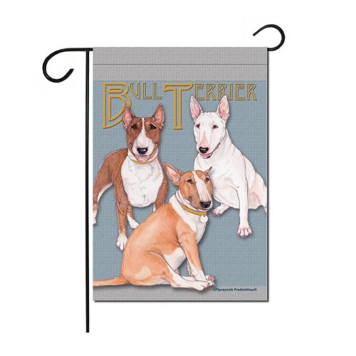 Bull Terrier Garden Flag Double Sided 12” x 17”