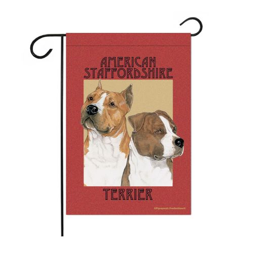 American Staffordshire Terrier Amstaff Garden Flag Double Sided 12” x 17”