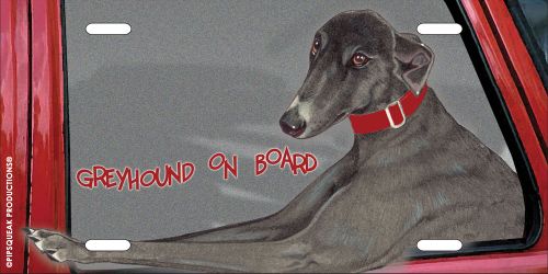 Greyhound Black Greyhound License Plate