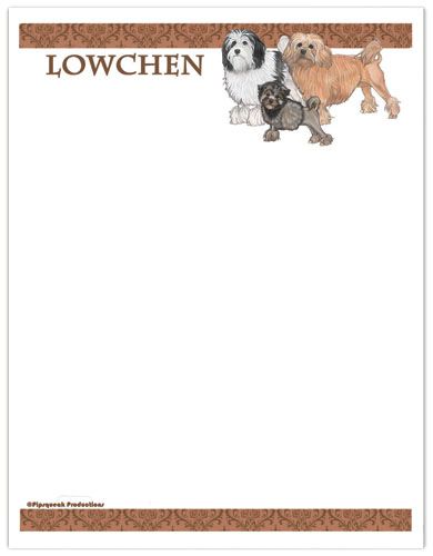 Lowchen Large Stationery Set