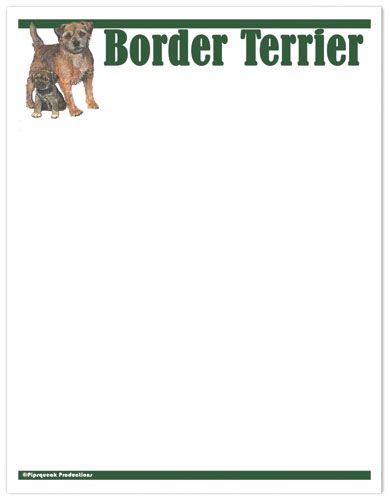 Border Terrier Large Stationery Set