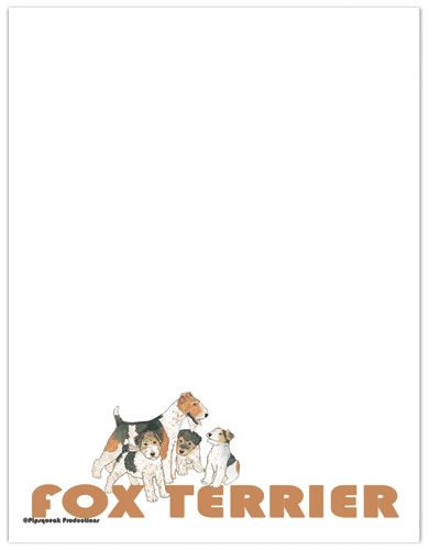 Fox Terrier Wire Large Stationery Set