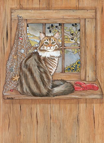 Maine Coon Cat Blank Note Cards Boxed