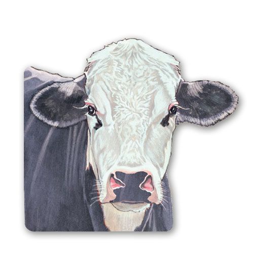 Cow Black and White Holstein Cow Magnet Wooden