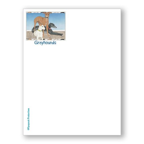 Greyhound Trio Small Memo Pad 4.25 x 5.5 inches