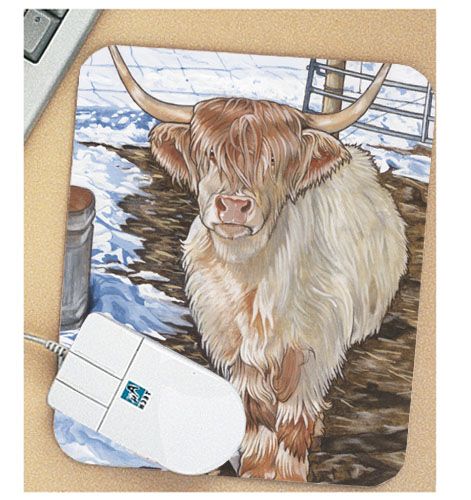 Cow Scottish Highland Cow Mouse Pad