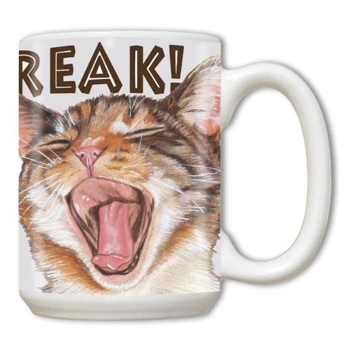 Cat's Meow Ceramic Coffee Mug Tea Cup 15 oz
