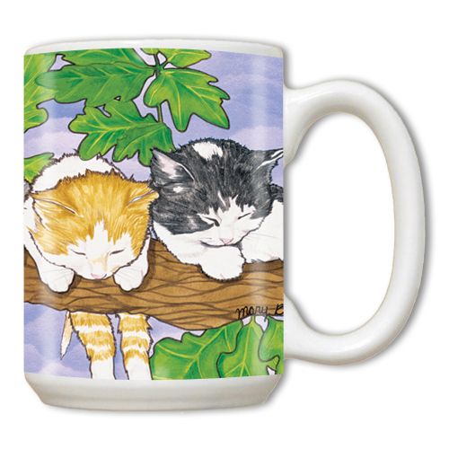 Cats Out on a Limb Ceramic Coffee Mug Tea Cup 15 oz