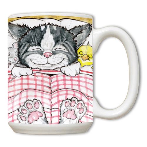 Cat Kitty Dreams Ceramic Coffee Mug Tea Cup 15 oz