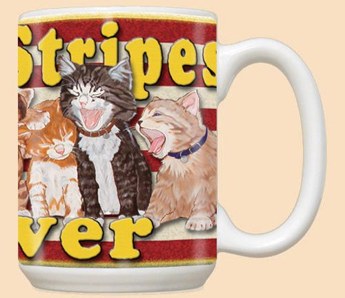 Cats Patriotic Ceramic Coffee Mug Tea Cup 15 oz 