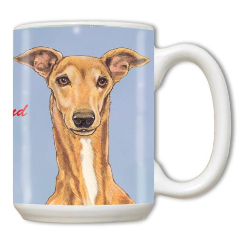 Greyhound Fawn, Ceramic Coffee Mug Tea Cup 15 oz