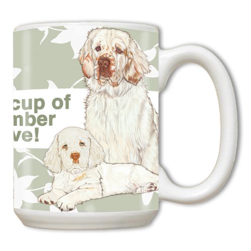 Clumber Spaniel Ceramic Coffee Mug Tea Cup 15 oz