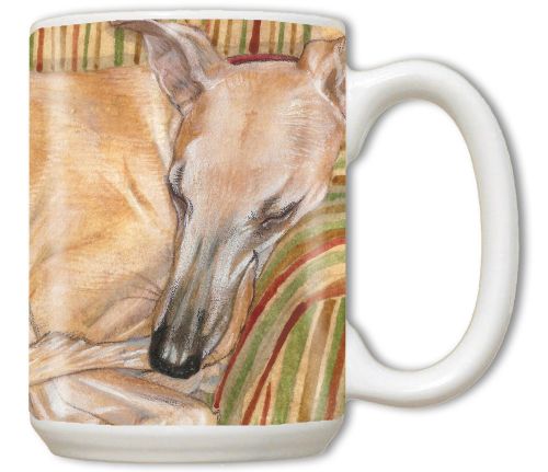 Greyhound Fawn Ceramic Coffee Mug Tea 15 oz.