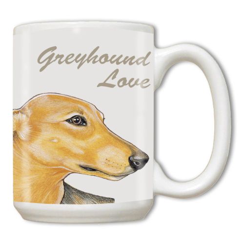 Greyhound Ceramic Coffee Mug Tea Cup 15 oz