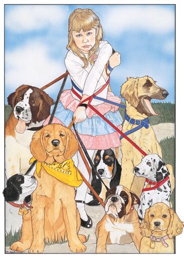 Dog Walker Blank Note Cards Boxed