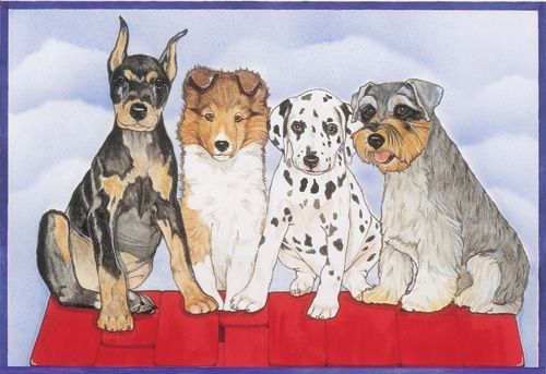 Dog Puppy Pals Blank Note Card