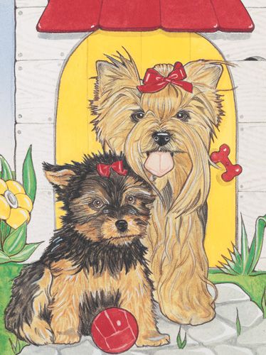 Yorkshire Terrier Yorkie Birthday Card 5 x 7 with Envelope