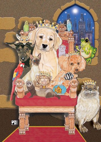 Pets Rule Birthday Card 5 x 7 with Envelope