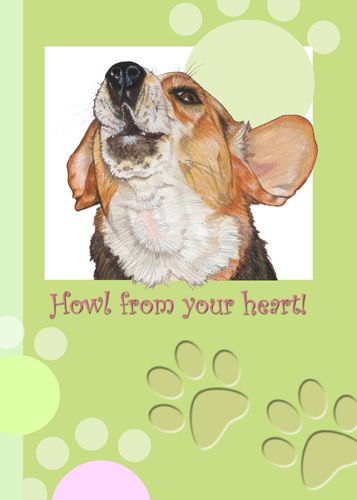 Beagle Birthday Card 5 x 7 with Envelope