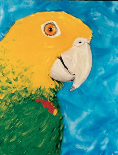 Amazon Parrot Birthday Card 5 x 7 with Envelope