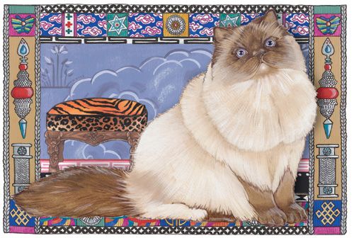 Himalayan Cat Birthday Card 5 x 7 with Envelope
