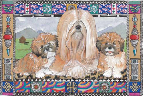 Lhasa Apso Birthday Card 5 x 7 with Envelope