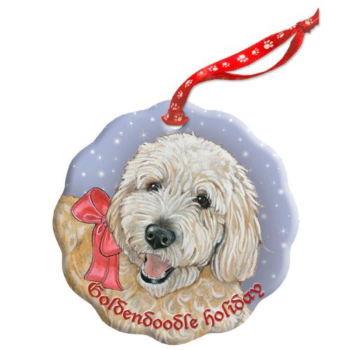 Doodle Holiday Porcelain Christmas Tree Ornament