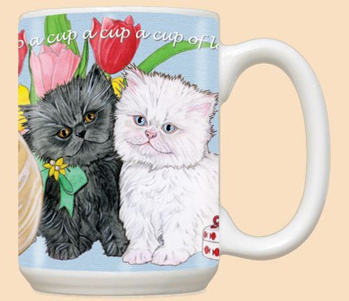 Persian Cat Ceramic Coffee Mug Tea Cup 15 oz