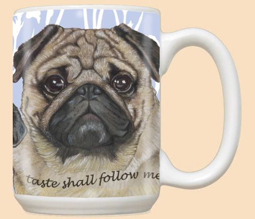 Pug Ceramic Coffee Mug Tea Cup 15 oz