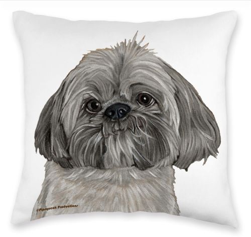 Lhasa Apso Throw Pillow, Decorative Pillow, Cute Dog Accent Pillow, Home Decor, Pet Lover Gift