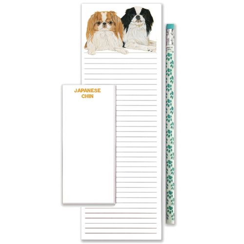 Japanese Chin To Do List Magnetic Shopping Pad Notepad & Pencil Gift Set
