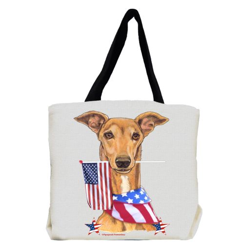 Greyhound Patriotic Dog Tote Bag