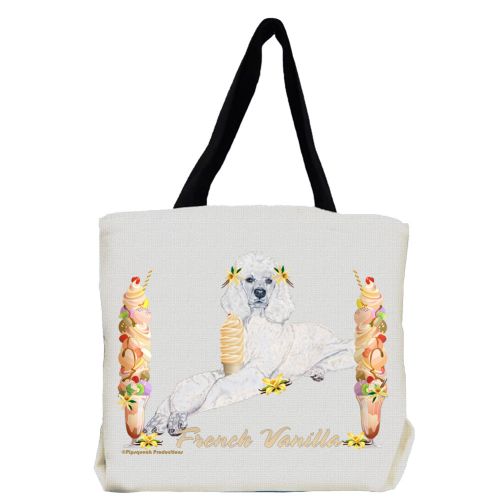 Poodle Standard White Poodle Dog French Vanilla Ice cream Tote Bag