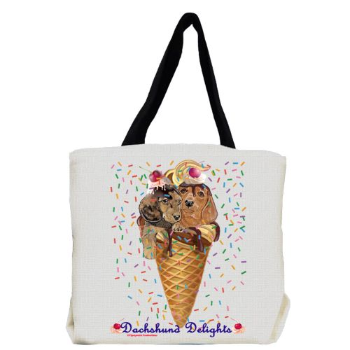 Dachshund Delights Doxie Dog Tote Bag