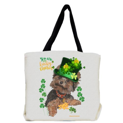 Yorkshire Terrier Saint Patrick's Day Tote Bag 
