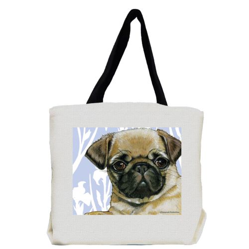 Pug Pup Tote Bag, Pug Gift