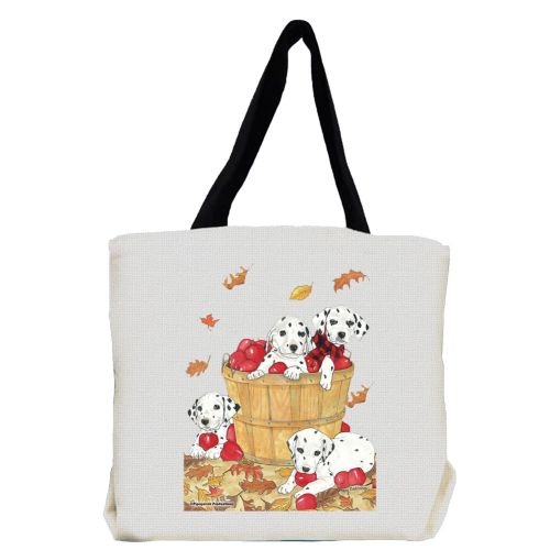 Dalmatians with Apples Tote Bag, Dalmatian Gift