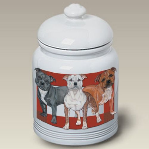 Staffordshire Bull Terrier Treat Jar