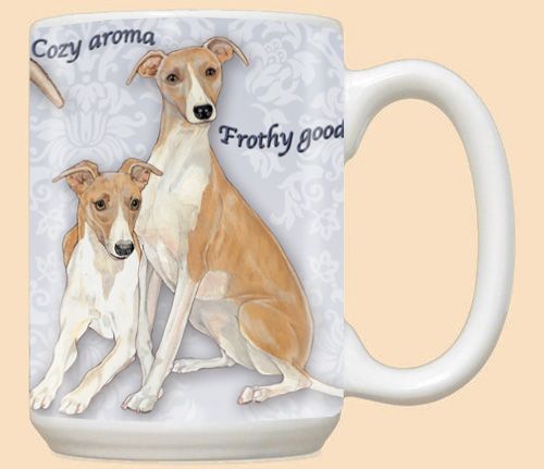 Whippet Ceramic Coffee Mug Tea Cup 15 oz