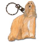 Afghan Hound Keychain, Souvenir Key Holder, Dog Charm Tag, Pet Key Rings Craft Ornaments, Wooden Die-Cut  