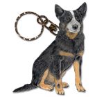 Australian Cattle Dog Keychain, Souvenir Key Holder, Purse Charm Tag, Pet Key Rings, Craft Ornaments, Wooden Die-Cut  