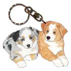 Australian Shepherd Keychain, Souvenir Key Holder, Dog Charm Tag, Pet Key Rings, Craft Ornaments, Wooden Die-Cut  