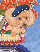 Poodle Toy Apricot Poodle Christmas Cards Set of 10 cards & 10 envelopes