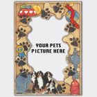 Bernese Mountain Dog Wooden Picture Frame Die-Cut 2-Dimensional 5” x 7” Holds 4" x 6" Photo 