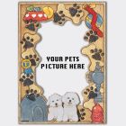 Bichon Frise Wooden Picture Frame Die-Cut 2-Dimensional 5” x 7” Holds 4" x 6" Photo 