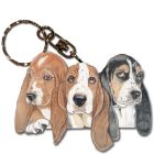 Basset Hound Keychain, Souvenir Key Holder, Dog Charm Tag, Pet Key Rings, Craft Ornaments, Wooden Die-Cut  