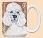 Poodle White Poodle Ceramic Coffee Mug Tea Cup 15 oz