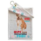 American Bulldog Paw Wipe Towel 11" x 18" Grommet with Clip