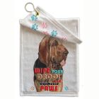 Bloodhound Paw Wipe Towel 11" x 18" Grommet with Clip